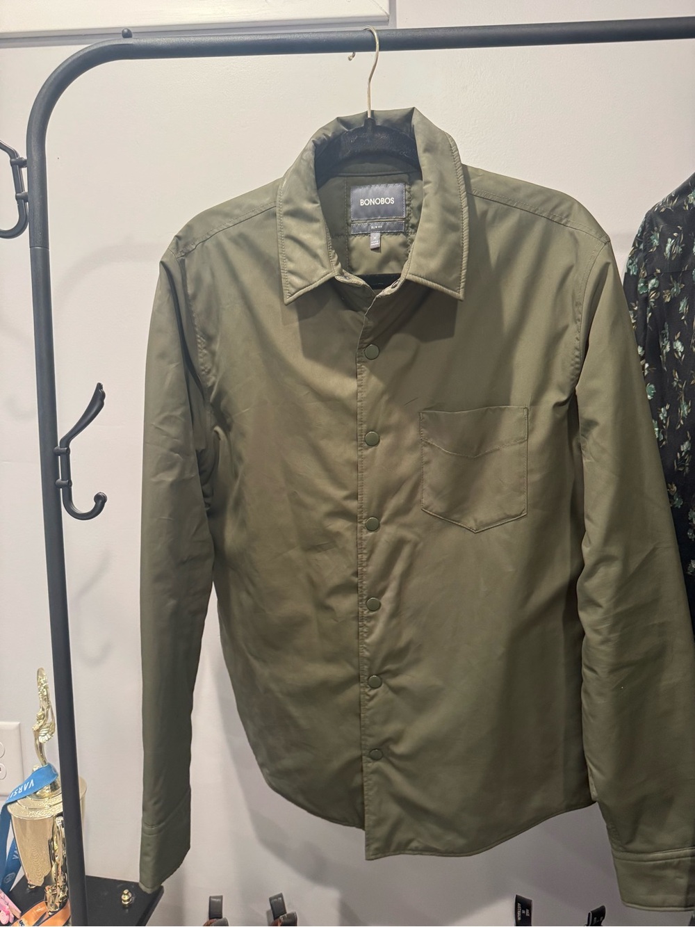 Bonobos Olive Green Lightweight Shirt Jacket